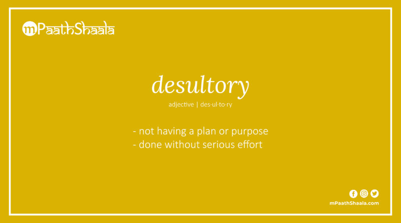 Definition of desultory