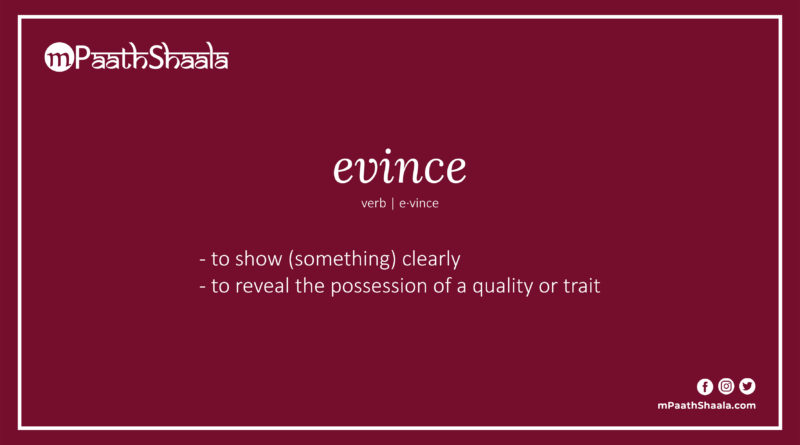 Definition of evince