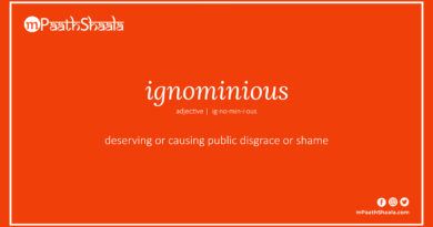 Definition of ignominious