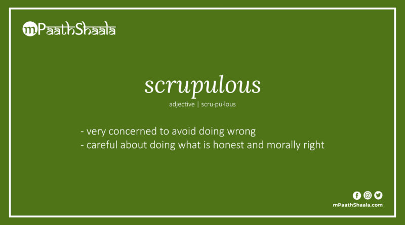 Definition of scrupulous