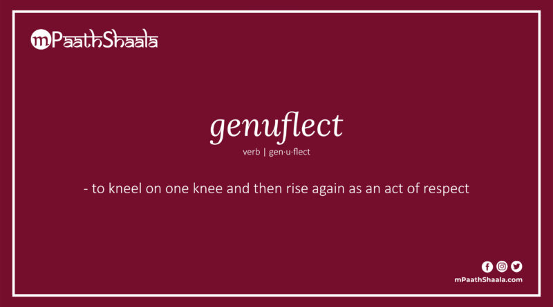 Definition of genuflect