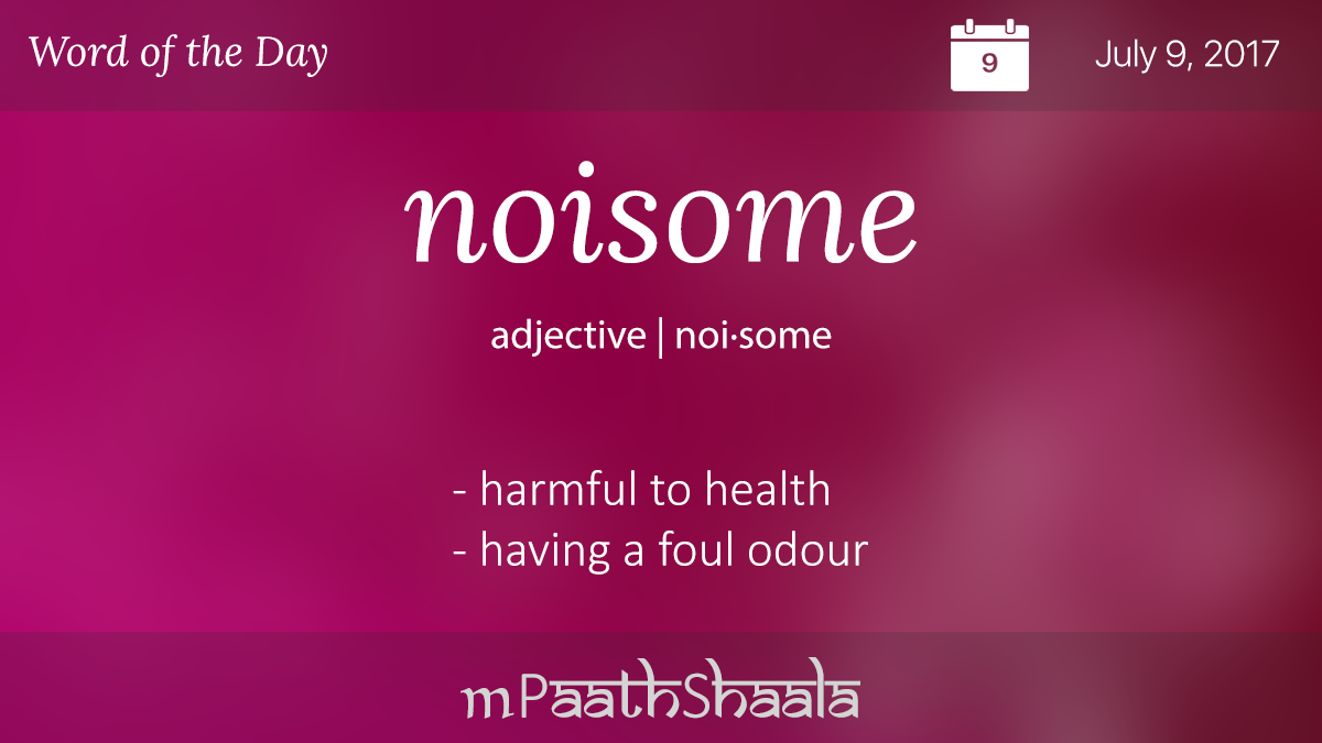 Noisome definition outlet