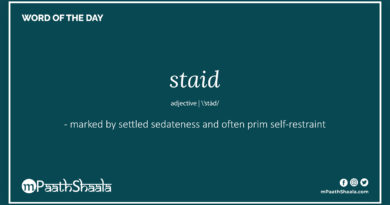 Definition of staid