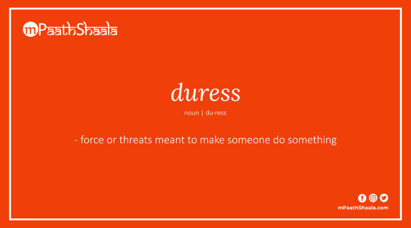 Definition of duress