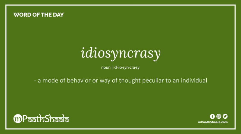 Definition of idiosyncrasy