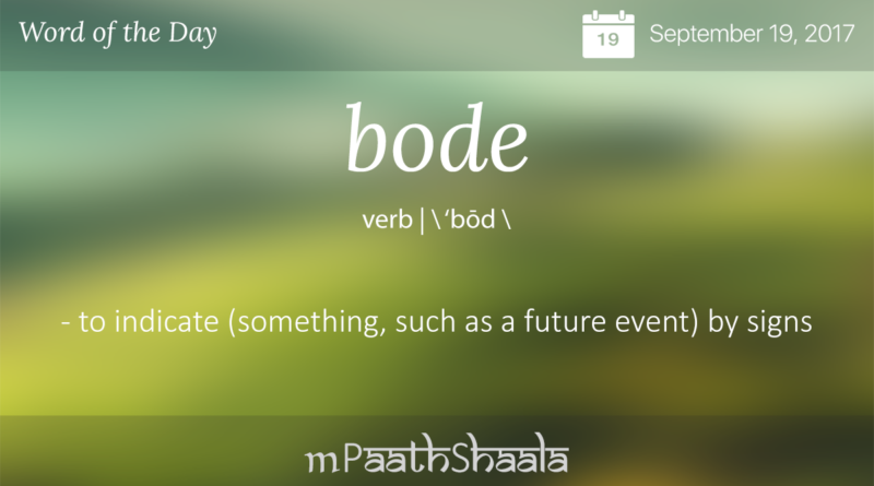 Definition of bode