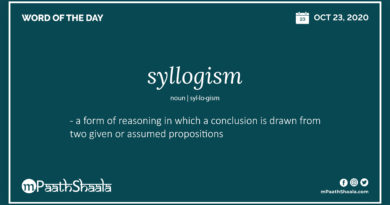 Definition, Pronunciation, Synonyms, Antonyms & Examples Sentences of syllogism – Word of the Day