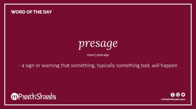 Definition of presage