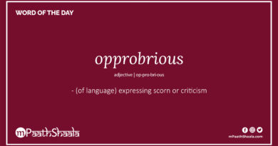 Definition of opprobrious