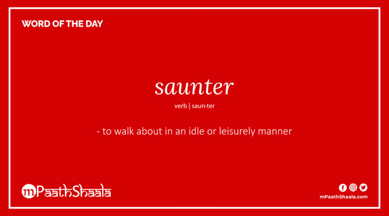 Definition of saunter