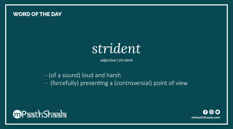 Definition of strident