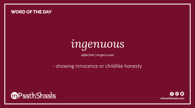 Definition of ingenuous