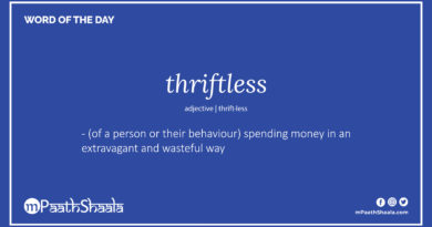 Definition of thriftless