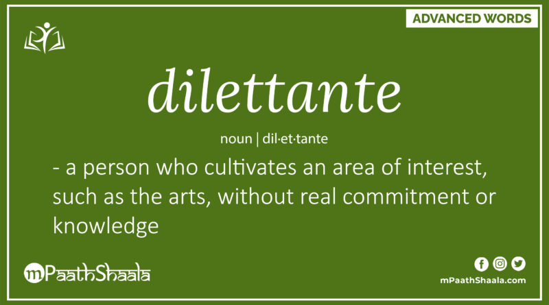 Definition of dilettante