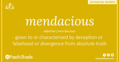 Definition of mendacious