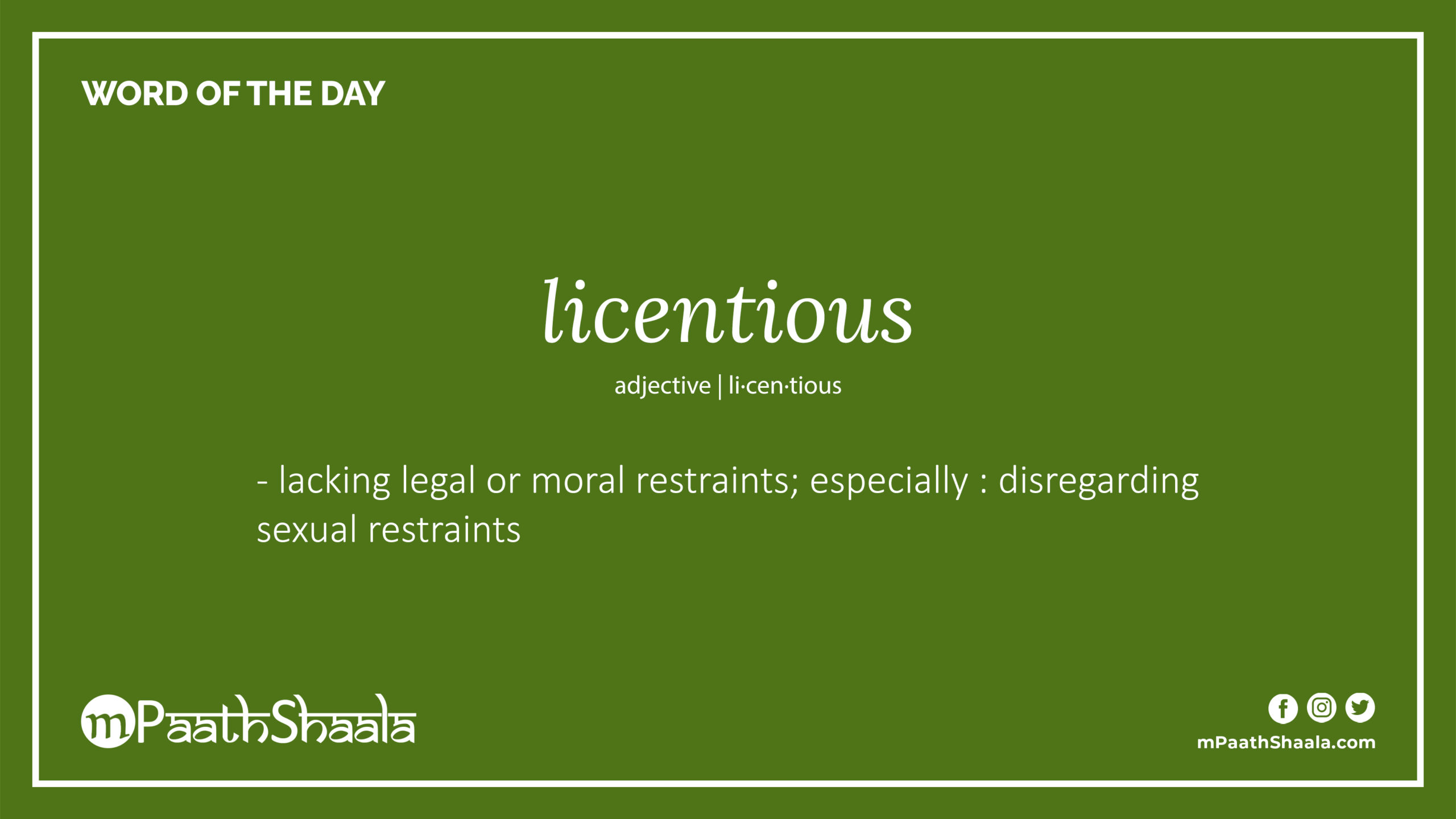 Licentious Definition Of Licentious MPaathShaala