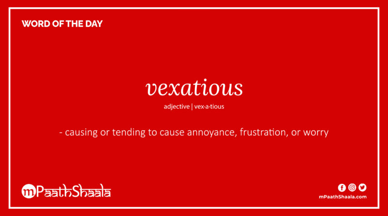 Definition of vexatious