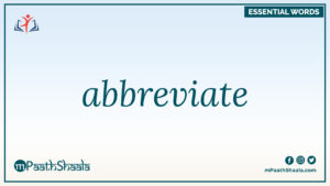 Definition of abbreviate