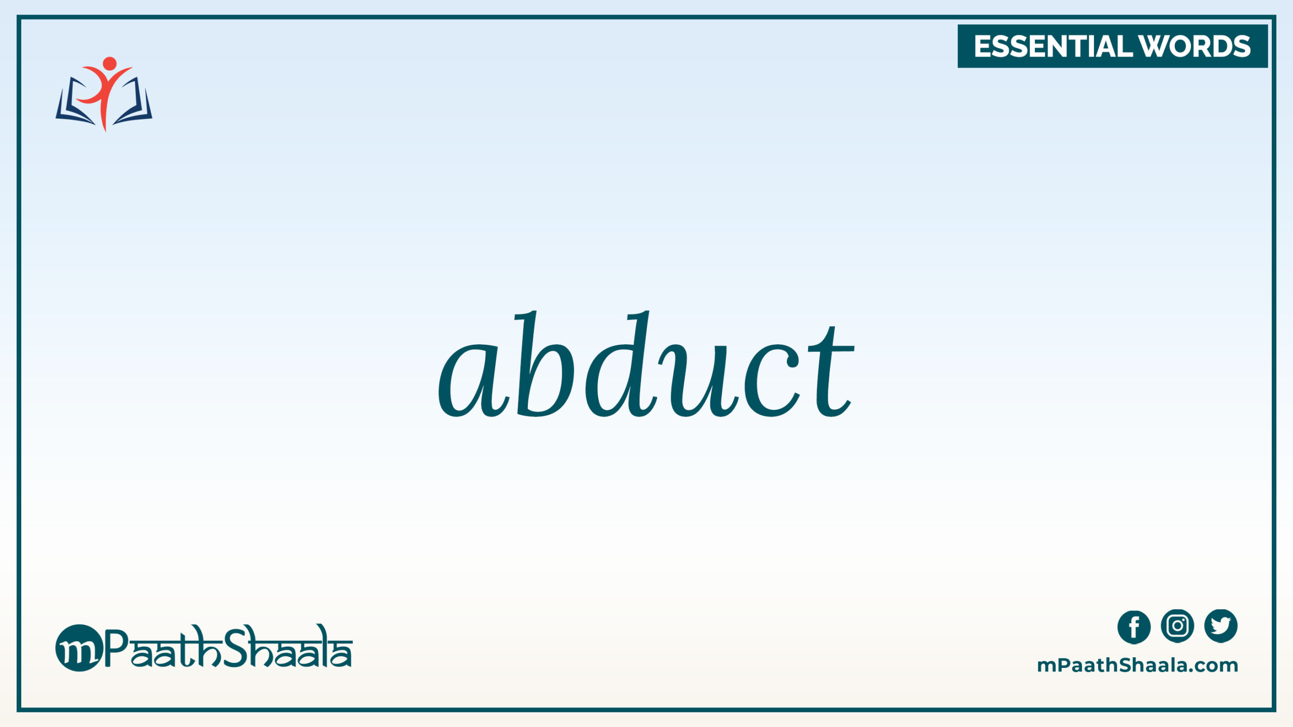 Abduct Definition Of Abduct MPaathShaala