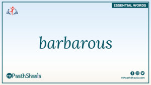 Definition of barbarous